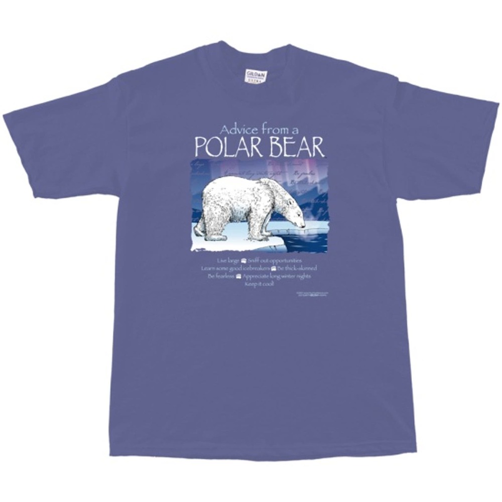 Advice from Polar Bear YOUTH Size Blue T-Shirt NWT